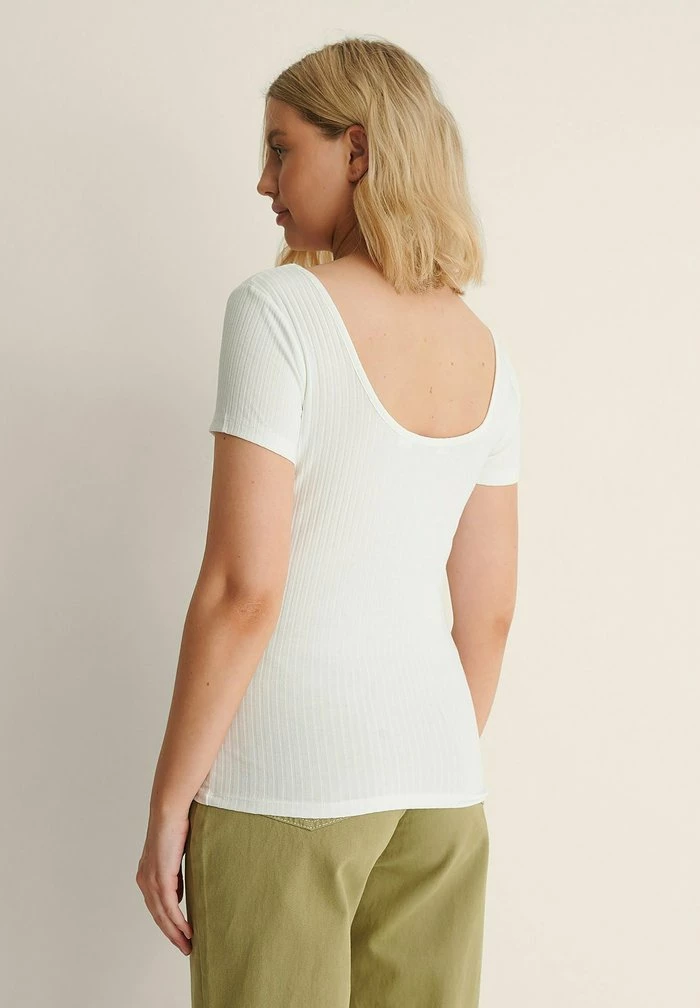 NA-KD T-shirt Basique - White 3 NA-KD T-shirt Basique - White – Image 3