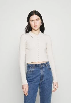 NA-KD LOOP BUTTON CARDIGAN - Gilet - Beige