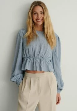 NA-KD Blouse - Dusty Blue