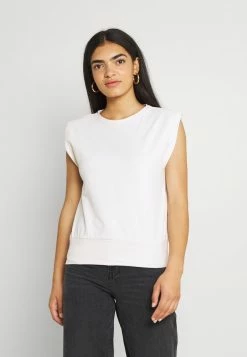 NA-KD PADDED SHOULDER - T-shirt Imprimé - Off White