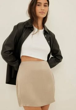 NA-KD Jupe Trapèze - Taupe