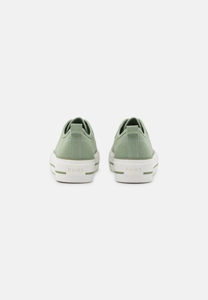 NA-KD PLATFORM LACE UP TRAINERS - Baskets Basses - Sage Green 4 NA-KD PLATFORM LACE UP TRAINERS - Baskets Basses - Sage Green – Image 4