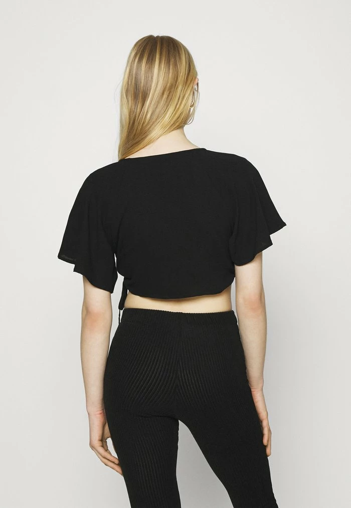 NA-KD FLARED SLEEVE - T-shirt Imprimé - Black 3 NA-KD FLARED SLEEVE - T-shirt Imprimé - Black – Image 3