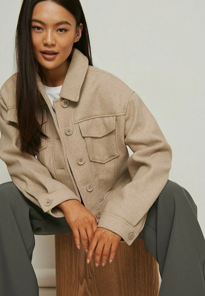 NA-KD Veste Légère - Beige 4 NA-KD Veste Légère - Beige – Image 4