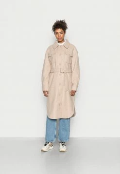 NA-KD CHEST POCKET BELTED JACKET - Manteau Classique - Beige Melange