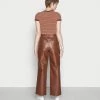 NA-KD STRAIGHT LEG PANTS - Pantalon Classique - Brown -NA-KD Soldes Magasin c6d0ea96637d44b78cba85f54b04c3d8