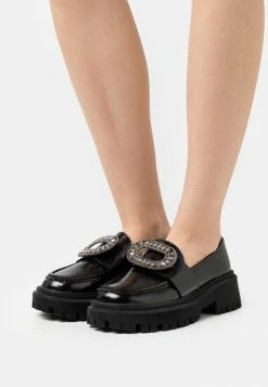 NA-KD EMBELLISHED LOAFERS - Mocassins - Black