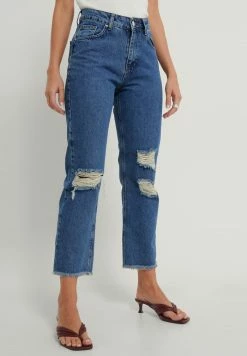 NA-KD Jean Droit - Mid Blue