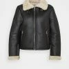 NA-KD SHORT AVIATOR JACKET - Veste Légère - Black -NA-KD Soldes Magasin c8e69a7fbc1147428e9e6fa0b82326ea