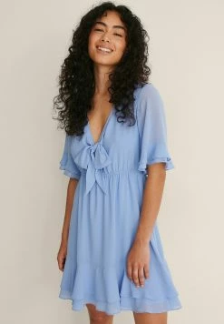 NA-KD DURCHSCHEINENDES - Robe De Jour - Dusty Blue