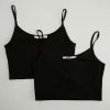 NA-KD 2-PACK ORGANIC SINGLET - Débardeur - Black/black -NA-KD Soldes Magasin cef72a8492b24fd2a37b985f18b43bf3