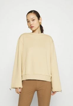 NA-KD DRAWSTRING - Sweatshirt - Beige