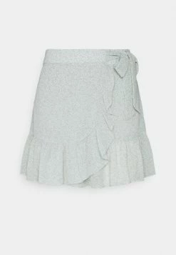 NA-KD FRILL SKIRT - Minijupe - Green