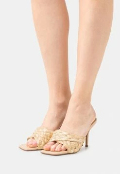 NA-KD TWISTED MULES - Mules à Talons - Nature Beige