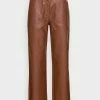 NA-KD STRAIGHT LEG PANTS - Pantalon Classique - Brown -NA-KD Soldes Magasin d2b3247548204af0bcb6dd141accda19