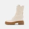 NA-KD SLIM LACE UP BOOTS - Bottines à Plateau - Creme -NA-KD Soldes Magasin d3fc66dfc81f46f5b946b2d2cd257e50