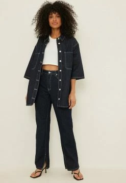 NA-KD OVERSIZE - Veste En Jean - Blue