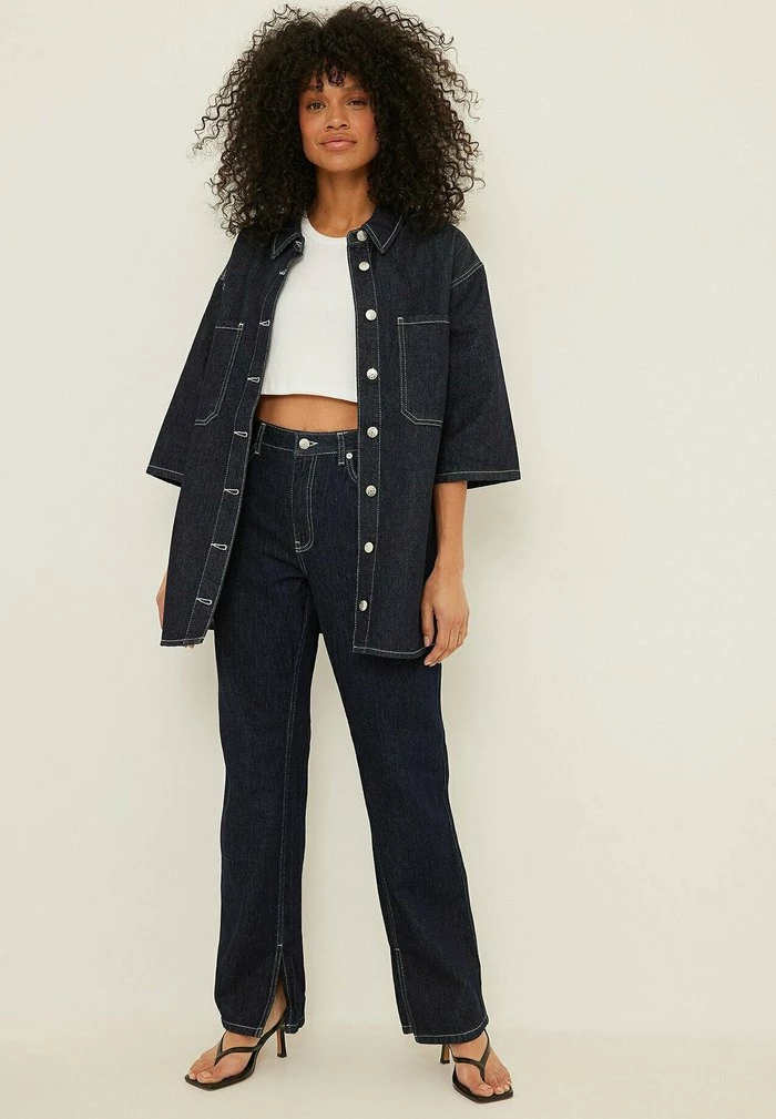 NA-KD OVERSIZE - Veste En Jean - Blue 1 NA-KD OVERSIZE - Veste En Jean - Blue