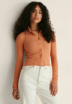NA-KD MIT KRAGENDETAIL - Chemisier - Dusty Orange