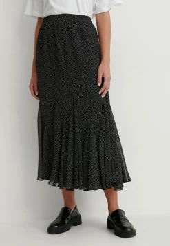 NA-KD FLOWY MIDI SKIRT - Jupe Longue - Dots