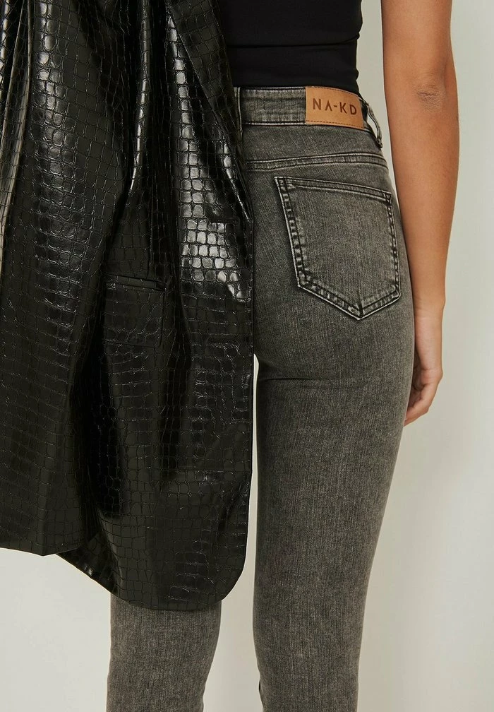 NA-KD ORGANISCH MIT HOHER TAILLE - Jeans Skinny - Grey 3 NA-KD ORGANISCH MIT HOHER TAILLE - Jeans Skinny - Grey – Image 3