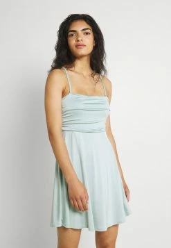 PAMELA REIF X NA-KD - GATHERED DETAIL MINI DRESS - Robe En Jersey - Vintage Mint