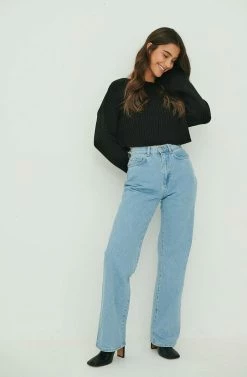 NA-KD Jean Droit - Light Blue