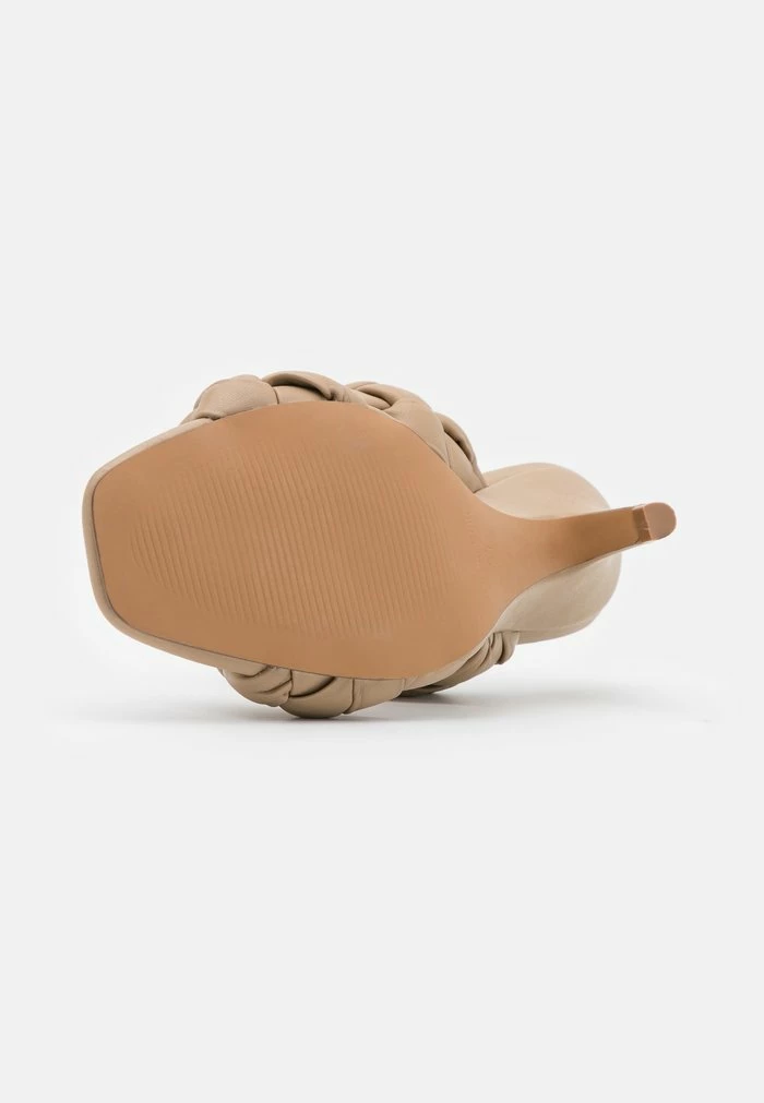 NA-KD BRAIDED WEDGE MULES - Mules à Talons - Beige 5 NA-KD BRAIDED WEDGE MULES - Mules à Talons - Beige – Image 5