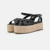 NA-KD BRAIDED FLATFORM - Sandales à Plateforme - Black -NA-KD Soldes Magasin daafab61c2cd4a44a6ec720312fd893b