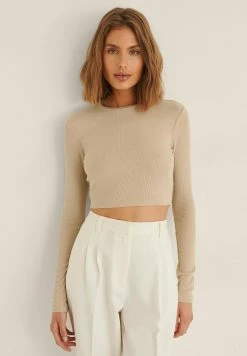 NA-KD LANGEN ÄRMELN - Pullover - Light Beige