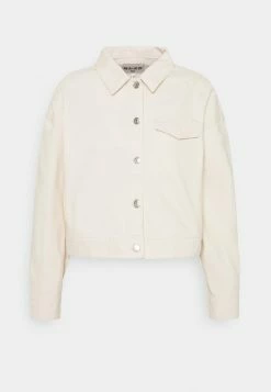 NA-KD CROPPED JACKET - Veste En Jean - Light Beige