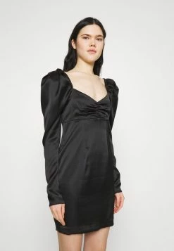 NA-KD PUFFY SLEEVE DETAIL DRESS - Robe De Soirée - Black