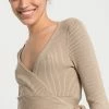 NA-KD WRAPPED CROP - T-shirt à Manches Longues - Taupe -NA-KD Soldes Magasin de57ef7455ad4a098fe7d3f57e9aa5d7