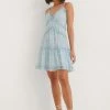 NA-KD RÜSCHEN - Robe De Jour - Watercolor Blue -NA-KD Soldes Magasin df2a8d3044e0471a80a6e5863702ab66