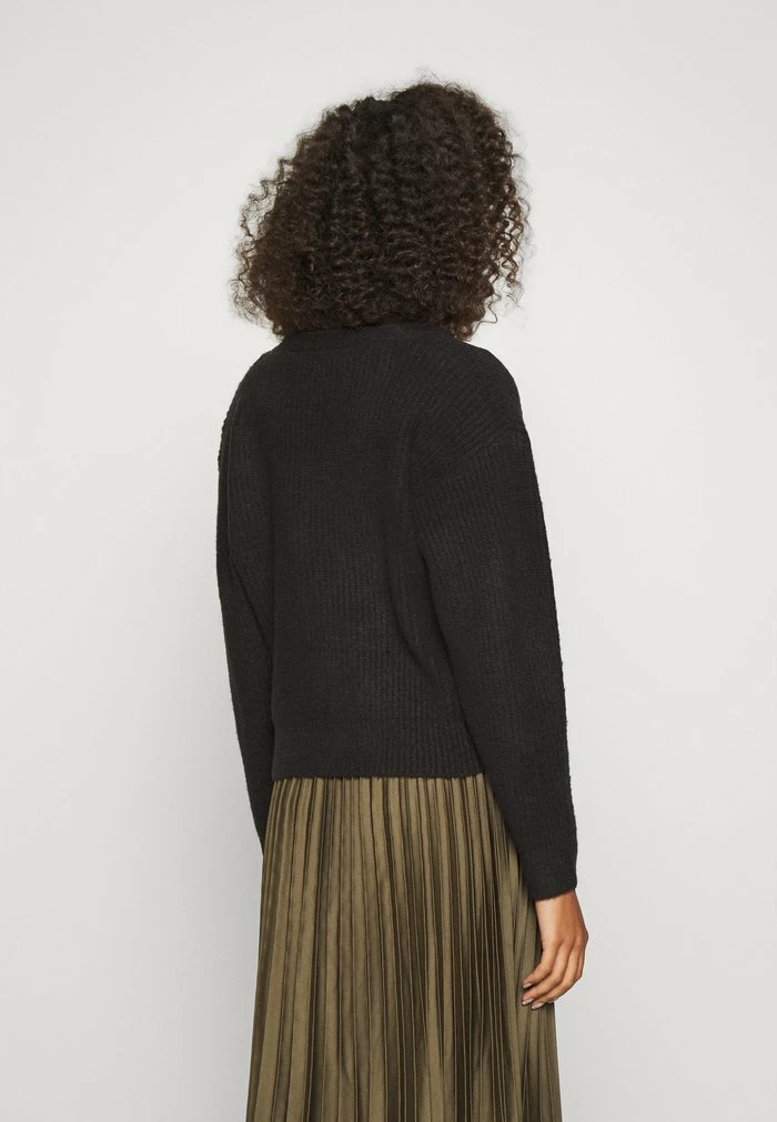 NA-KD PLUNGE NECK CARDIGAN - Gilet - Black 3 NA-KD PLUNGE NECK CARDIGAN - Gilet - Black – Image 3