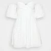 NA-KD EMBROIDERED MINI DRESS - Robe De Soirée - White -NA-KD Soldes Magasin e0289a7fc5a24f5b8ef26d8db5377b45
