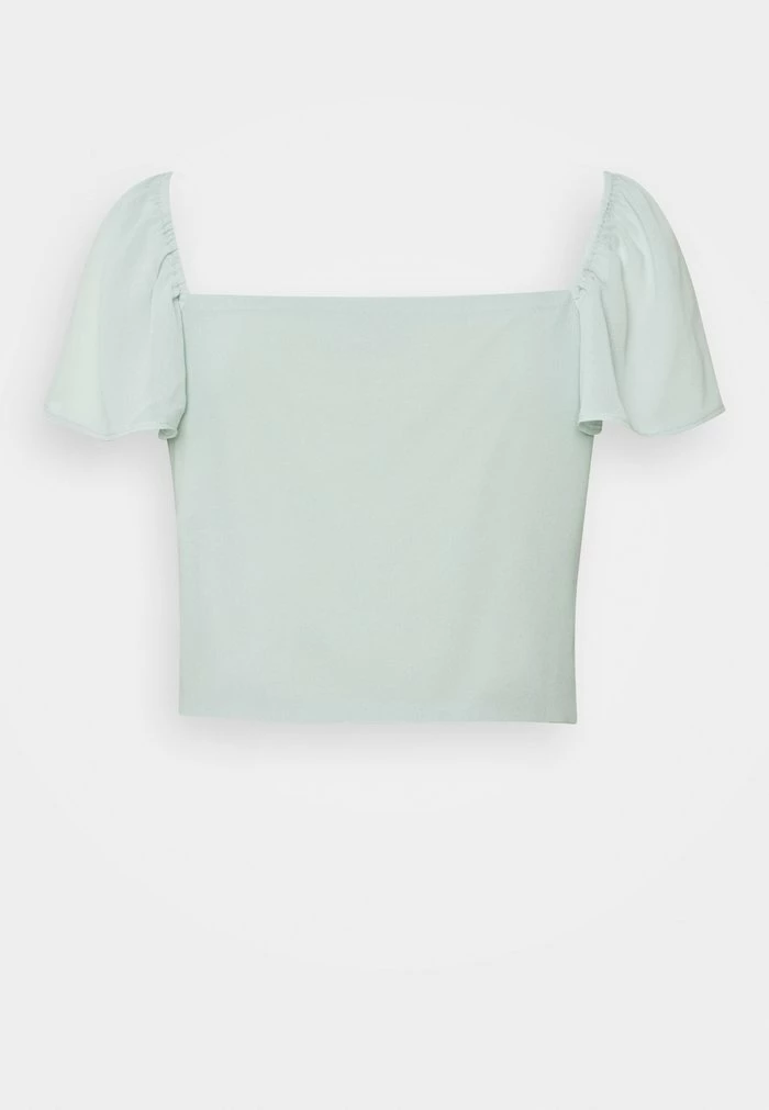 NA-KD FLOWY SLEEVE CROPPED BLOUSE - Blouse - Vintage Mint 2 NA-KD FLOWY SLEEVE CROPPED BLOUSE - Blouse - Vintage Mint – Image 2