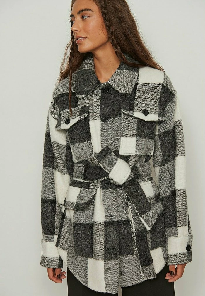 NA-KD Manteau Court - Check 1 NA-KD Manteau Court - Check