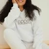 NA-KD Sweat à Capuche - Offwhite -NA-KD Soldes Magasin e148ab46fbbe488daaecf31892de36be