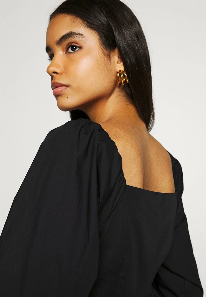 NA-KD PUFF SLEEVE MINI DRESS - Robe De Jour - Black 4 NA-KD PUFF SLEEVE MINI DRESS - Robe De Jour - Black – Image 4