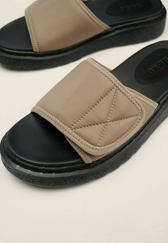 NA-KD KLETTBAND - Chaussons - Beige 3 NA-KD KLETTBAND - Chaussons - Beige – Image 3