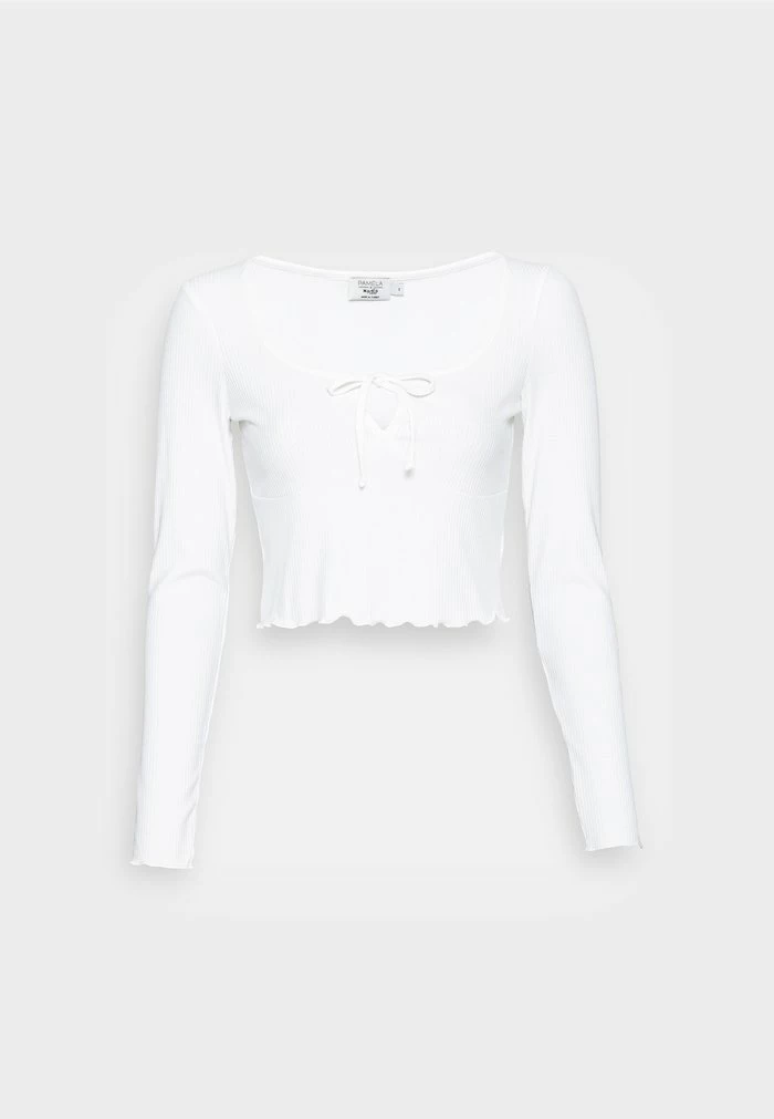 PAMELA REIF X NA-KD - TIE DETAIL - T-shirt à Manches Longues - Gardenia 4 PAMELA REIF X NA-KD - TIE DETAIL - T-shirt à Manches Longues - Gardenia – Image 4