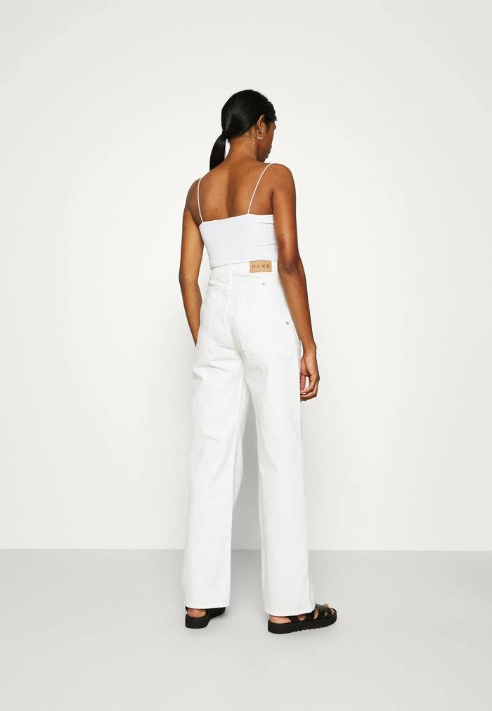 NA-KD WIDE LEG - Jean Boyfriend - Ecru 3 NA-KD WIDE LEG - Jean Boyfriend - Ecru – Image 3