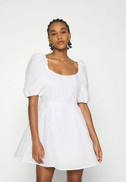 NA-KD DEEP BACK MINI DRESS - Robe De Soirée - White