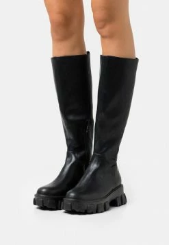 NA-KD PROFILE SHAFT BOOTS - Bottes à Plateau - Black