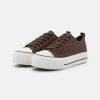 NA-KD PLATFORM LACE UP TRAINERS - Baskets Basses - Brown -NA-KD Soldes Magasin e5f021afa036432e867f0b4df75f78c7