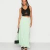 NA-KD FLOWY MIDI SKIRT - Jupe Trapèze - Pistachio -NA-KD Soldes Magasin e65df75c07a0474984d52258aa870d8c