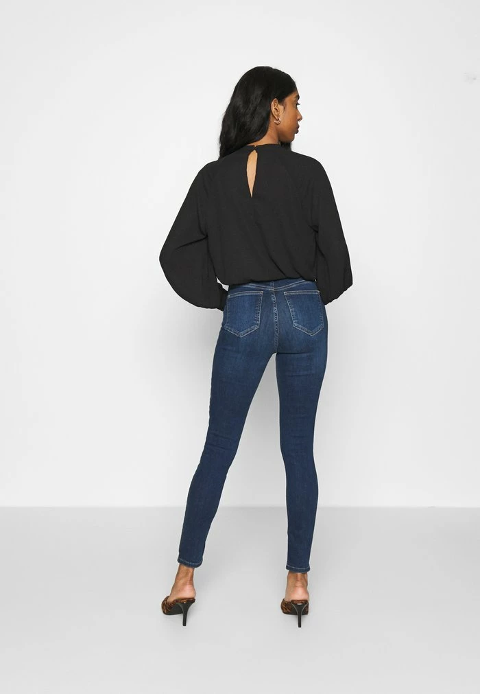NA-KD HIGH WAIST - Jeans Skinny - Dark Blue 3 NA-KD HIGH WAIST - Jeans Skinny - Dark Blue – Image 3