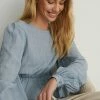 NA-KD Blouse - Dusty Blue -NA-KD Soldes Magasin eacfc4a0e93f400a8f8a2c4ba82c45c2