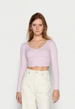 PAMELA REIF X NA-KD - DRAWSTRING DETAIL LONG SLEEVE - T-shirt à Manches Longues - Orchid